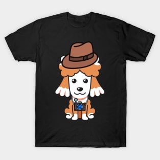 Funny poodle is holding a camera T-Shirt